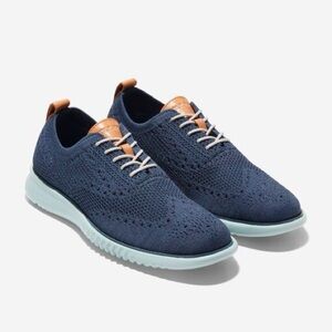 Men's Cole Haan 2.ZERØGRAND Stitchlite™ Wingtip Navy Oxfords